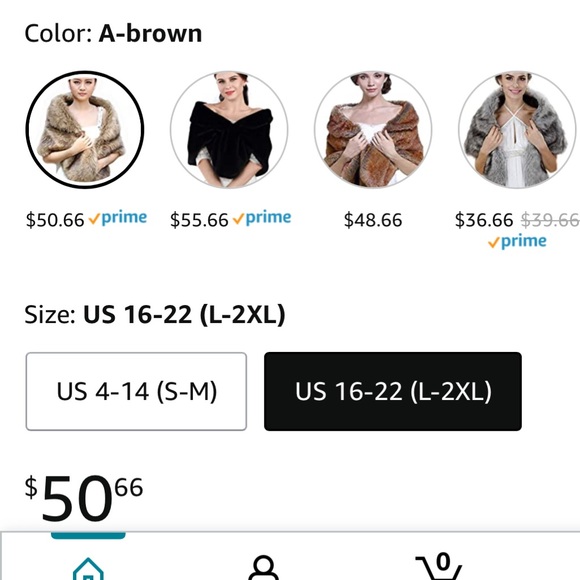 Aukmla Women's Wedding Faux Fur Wraps - Picture 4 of 5